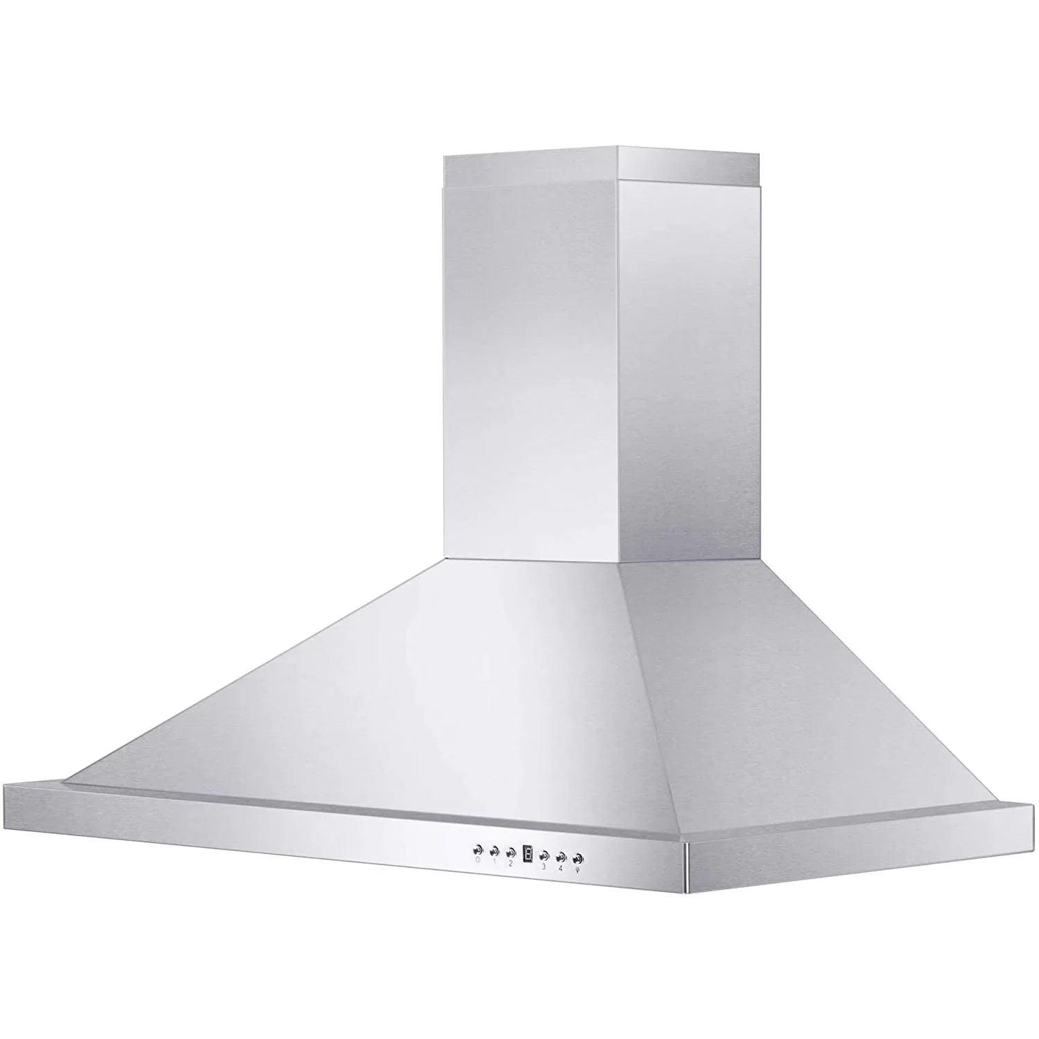 ZLINE KB-48 48 Inch 400 CFM Mounted Wall Ductless Crown Molding Range Hood with LED Lights and 4 Sizepeed Exhaust Fans, Sizetainless Sizeteel