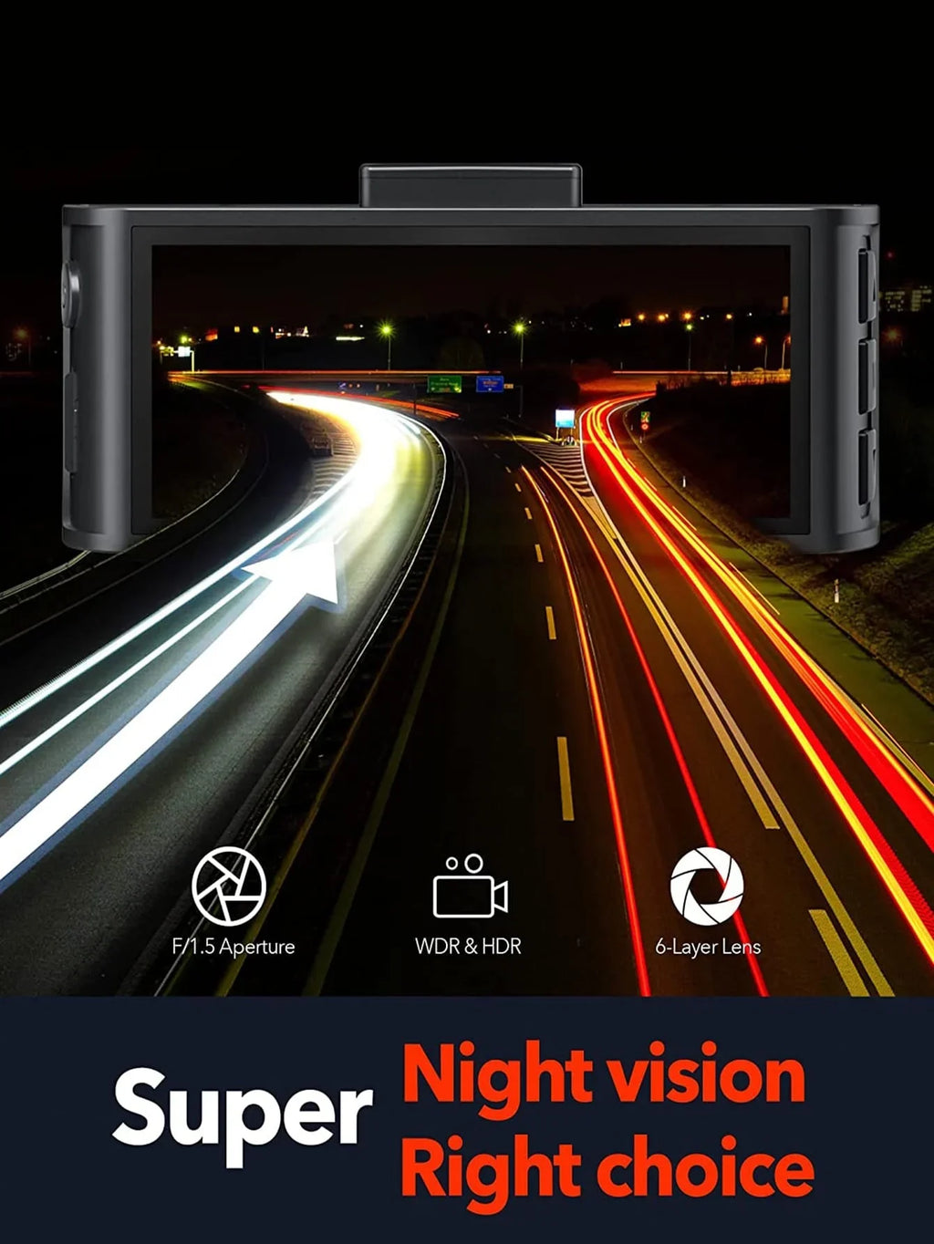 4K Dash Cam with Wi-Fi, GPSize Front Camera, and Type-C Hardwire Kit