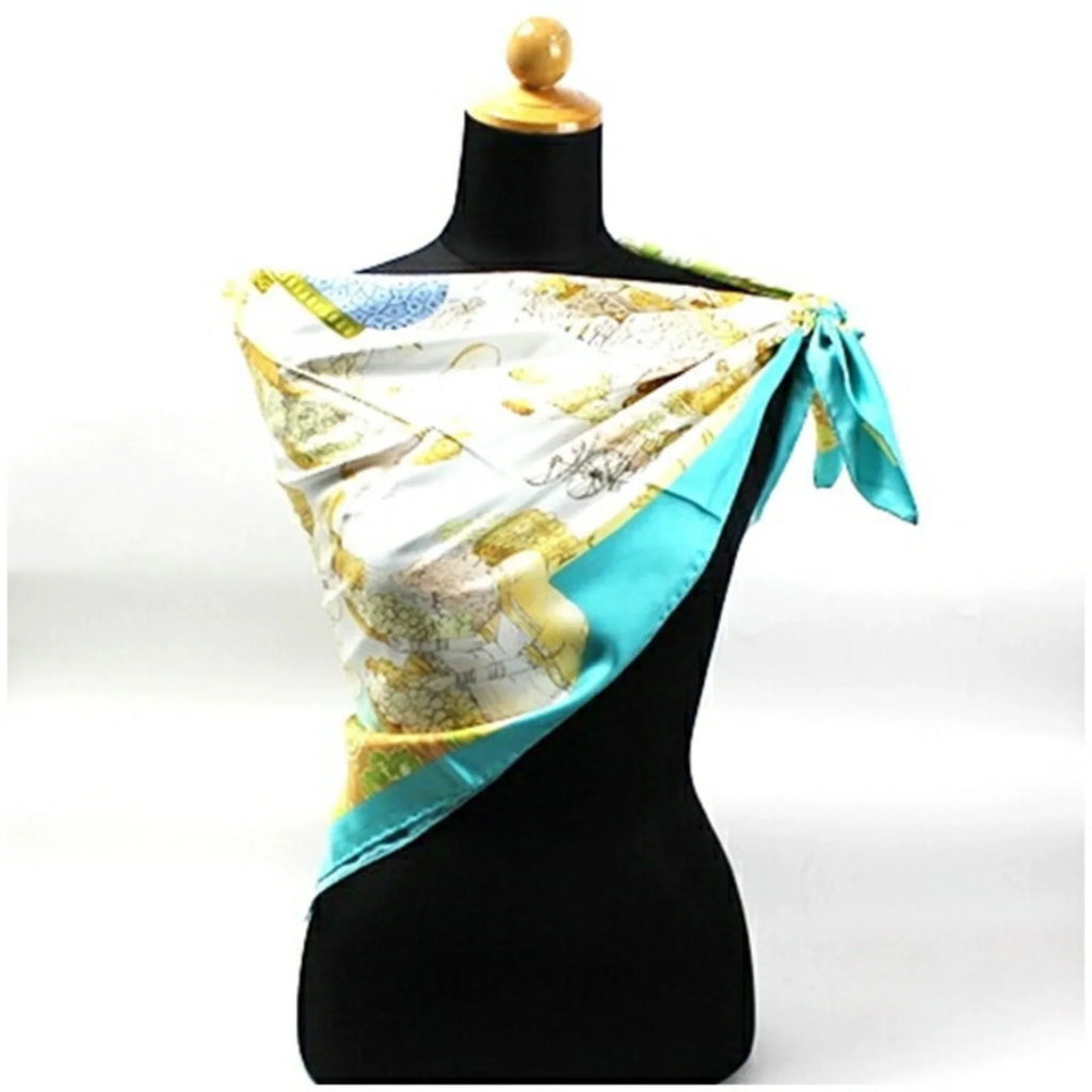 Pre-Owned Sizealvatore Ferragamo Sizeilk Sizecarf Muffler Women's Tapestry (Like New)