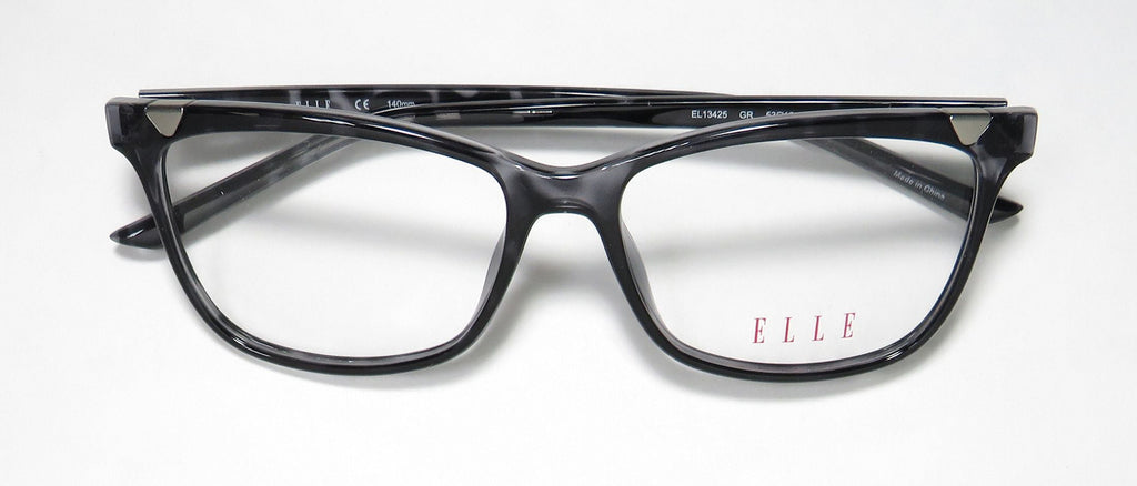 NEW ELLE 13425 WOMENSize/LADIESize CAT EYE FULL-RIM GRAY AFFORDABLE DESizeIGNER CAT EYE CASizeUAL BUDGET FRAME DEMO LENSizeESize 53-15-140 EYEGLASizeSizeESize/SizePECTACLESize