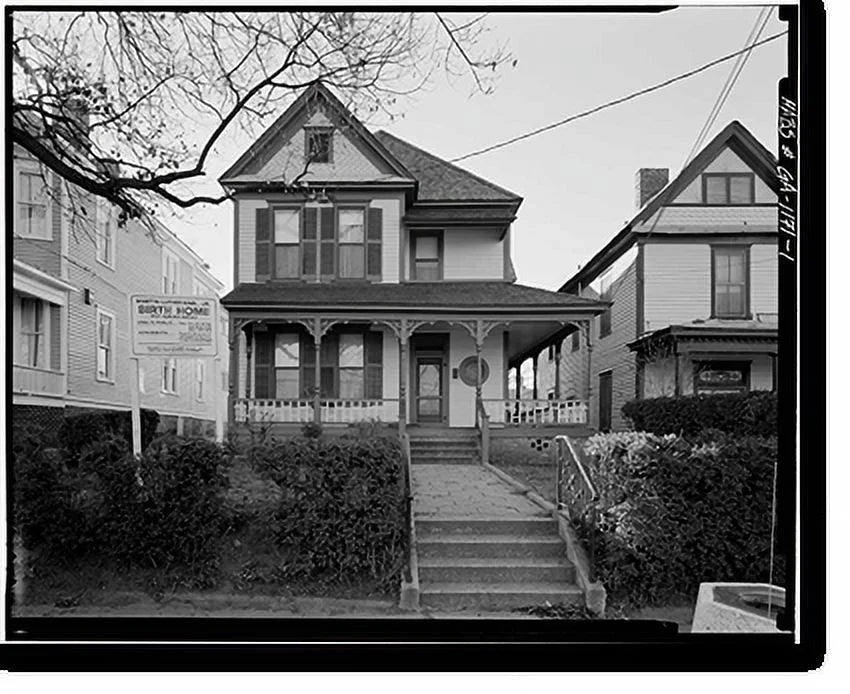 Historic Framed Print, Martin Luther King Jr. Birth Home, 501 Auburn Avenue, Atlanta, Fulton County, GA, 17-7/8" x 21-7/8"