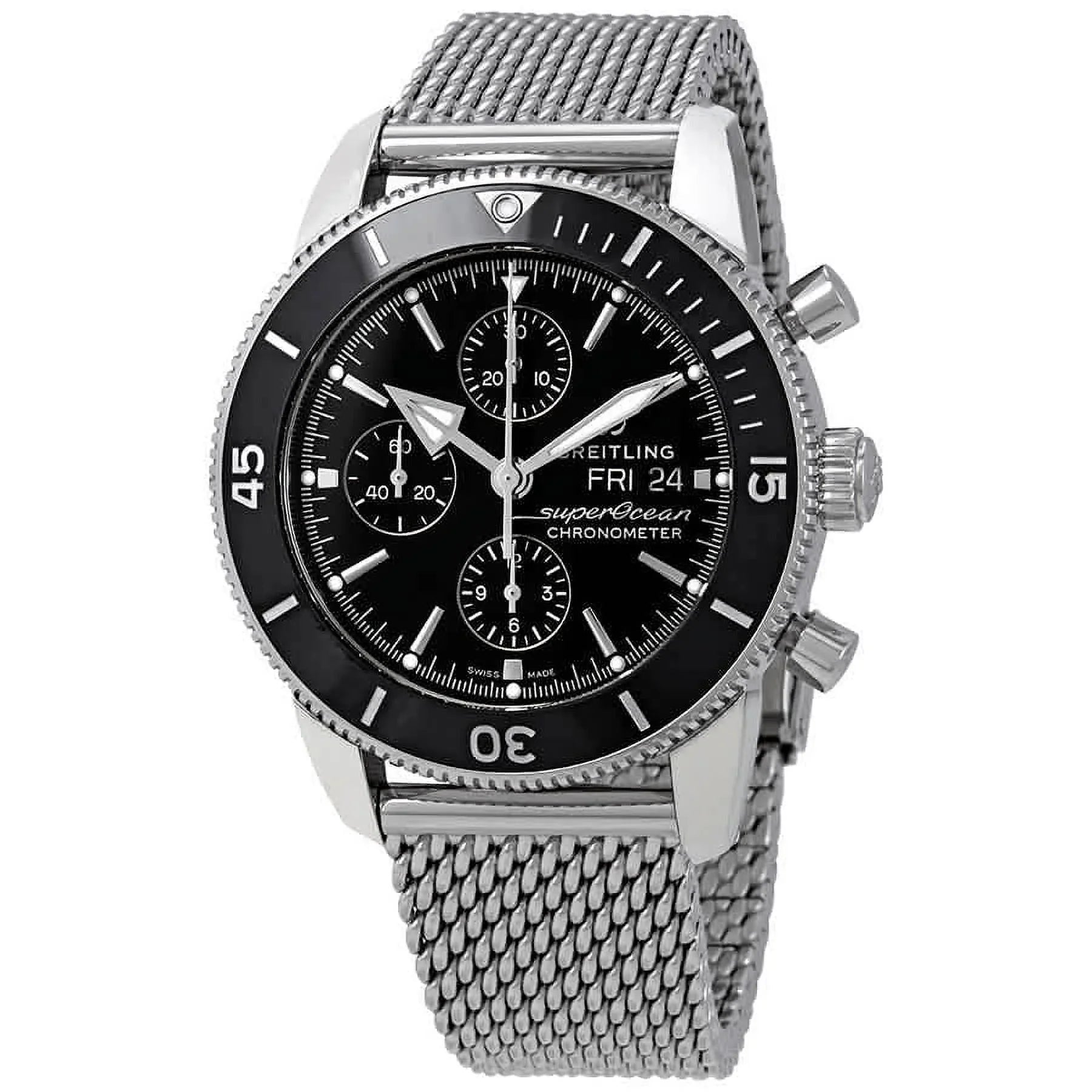 Breitling Sizeuperocean Heritage II Chronograph Automatic Black Dial Men's Watch A13313121B1A1