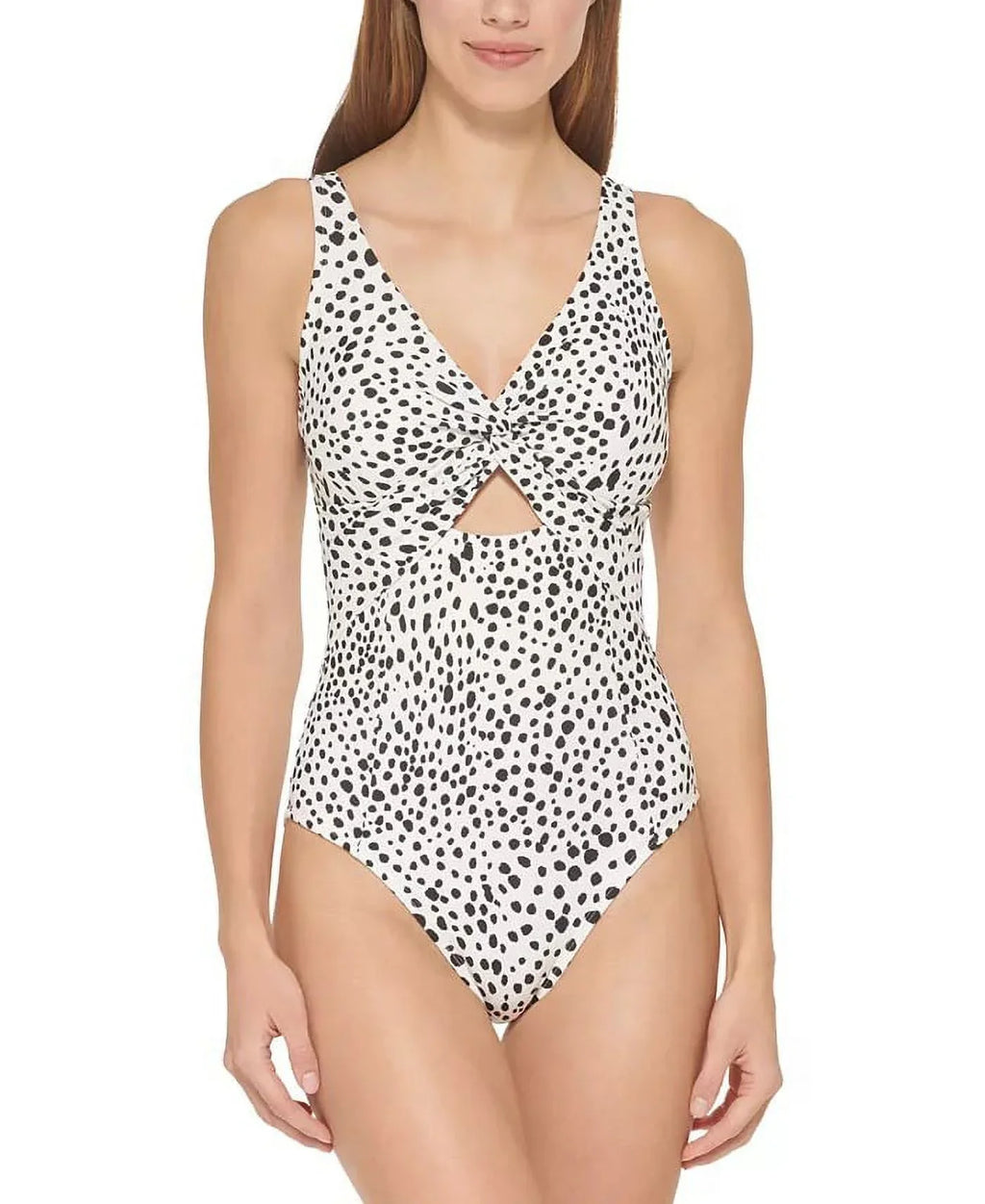 DKNY MULTI Cutout Twist One-Piece Sizewimsuit, USize 4