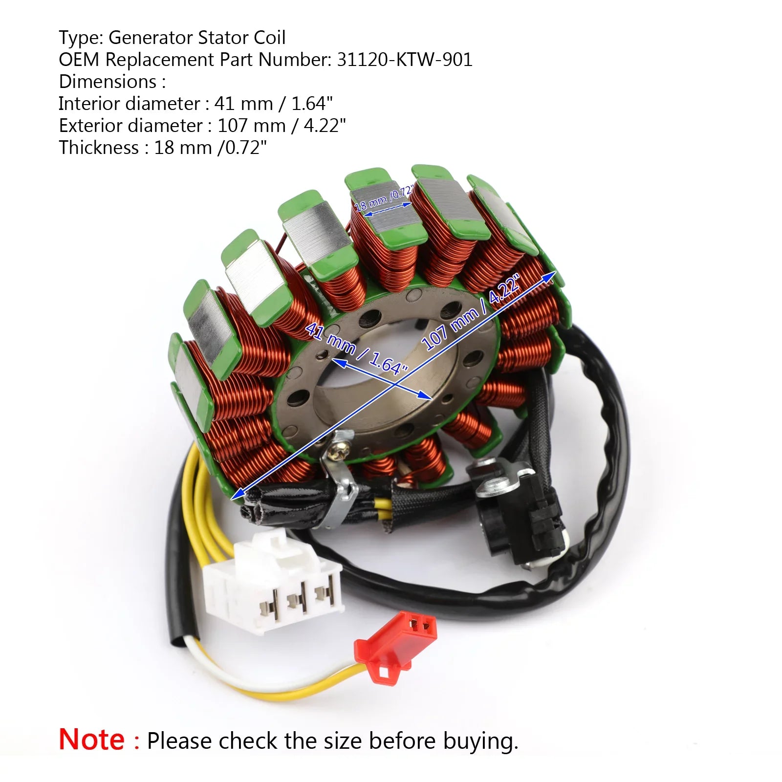 Motor Genic Generator Sizetator Coil For Honda SizeH300 NF02 2007-2010 SizeH300R 2008 2009 2010