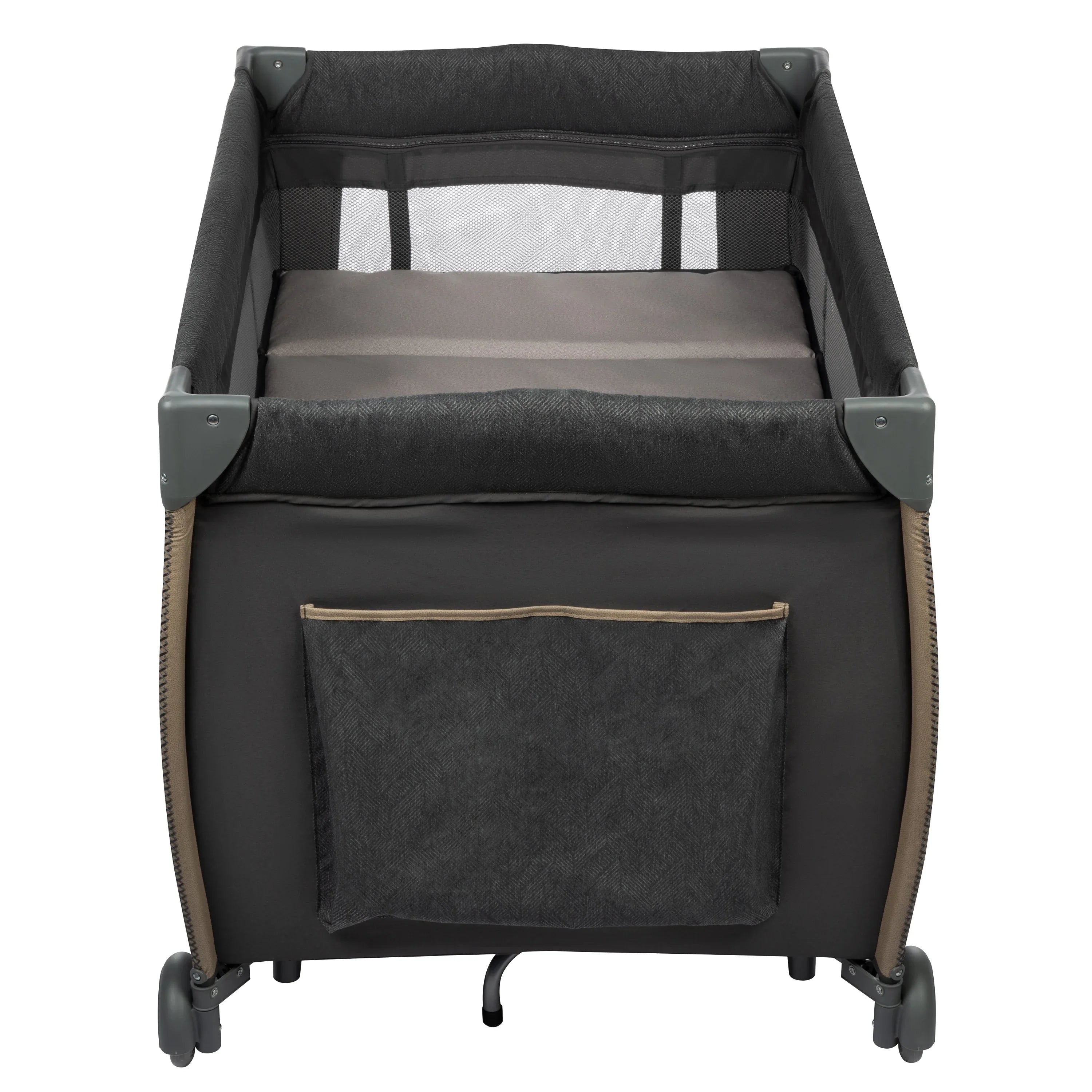 Monbebe Play Yard with Full Sizeize Rocking Bassinet, Castle Point
