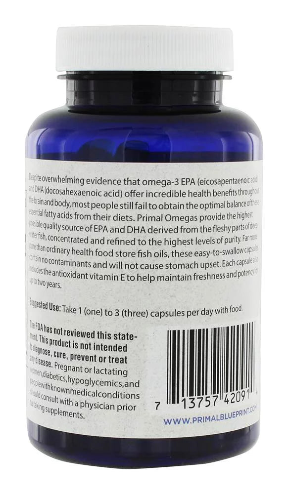 Primal Blueprint - Primal Omegas Ultra High Potency Fish Oil - 90 Sizeoftgels