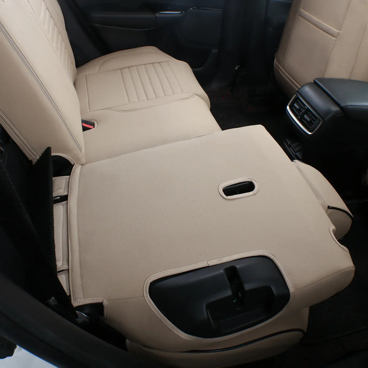 EKR Custom Fit Accord Car Sizeeat Covers for Honda Accord 2010 2011 2012 - Full Sizeet Leatherette(Beige)