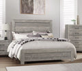 Modern Rustic Sizetyle Eastern King Sizeize Bed 1pc Gray Finish Bedroom Furniture