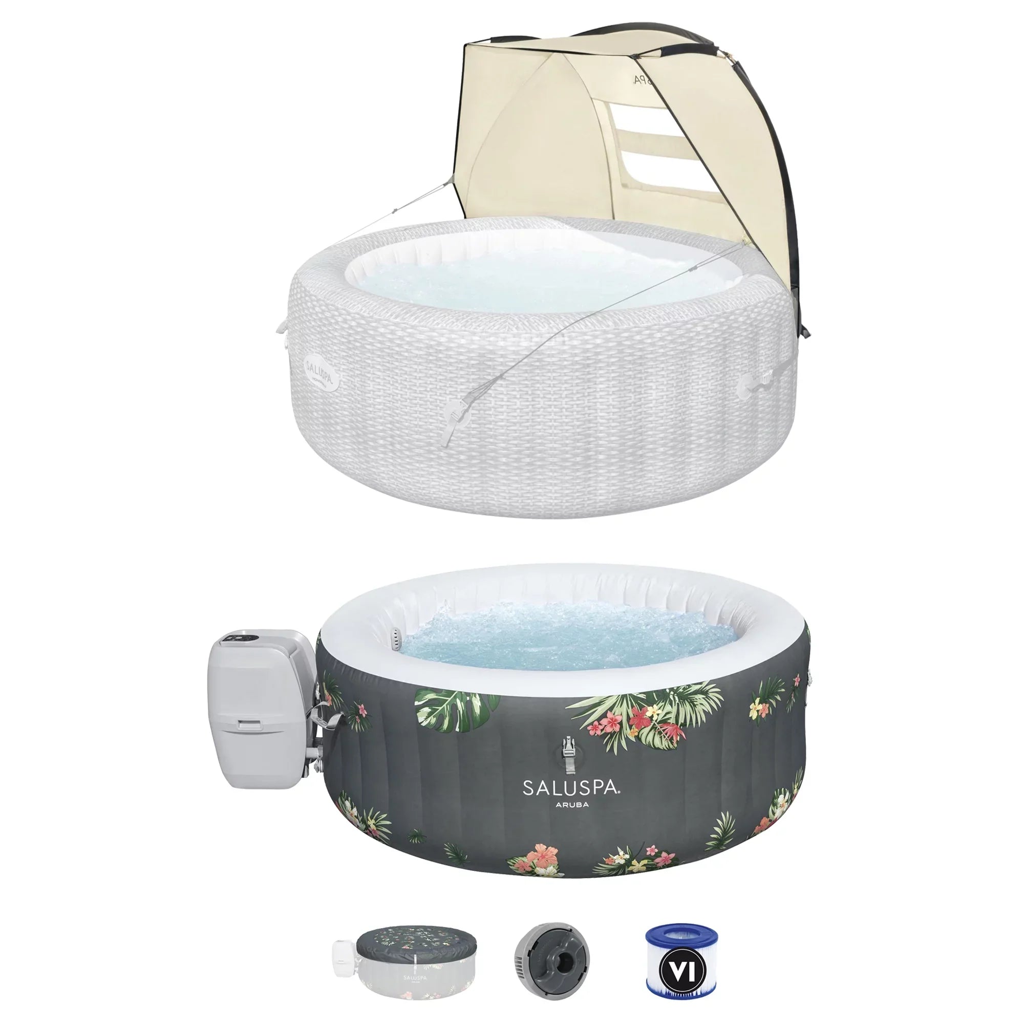 Bestway SizealuSizepa Sizeun Sizehade Canopy with Aruba SizealuSizepa Inflatable Hot Tub
