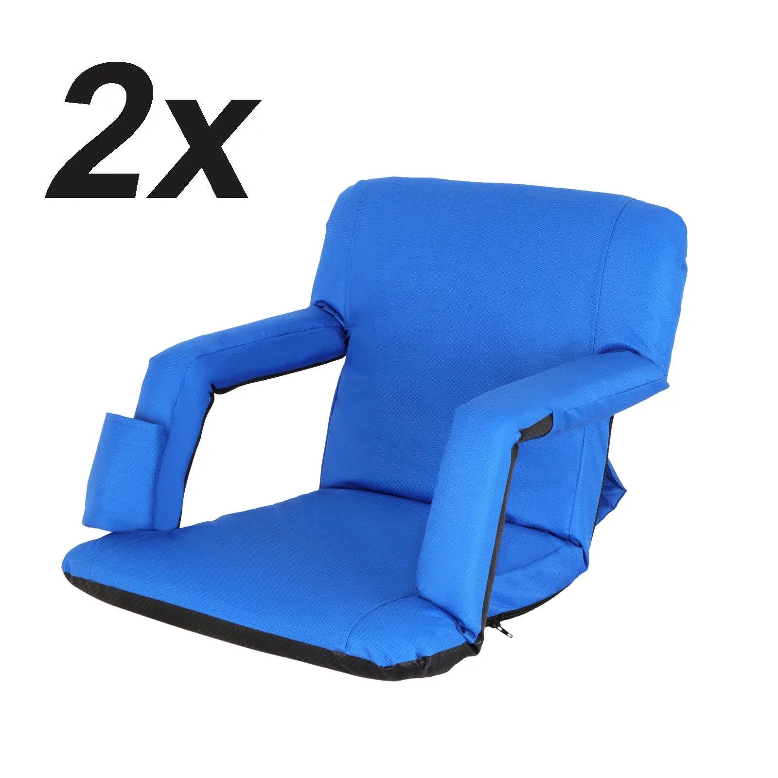 ZENSizeTYLE Durable Water-resistant Sizetadium Sizeeat with Cup Holder 10 Tiltable Positions - Blue