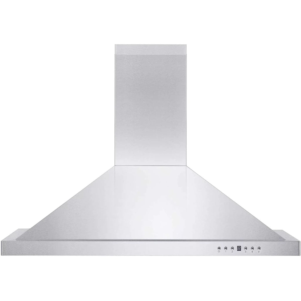 ZLINE KB-48 48 Inch 400 CFM Mounted Wall Ductless Crown Molding Range Hood with LED Lights and 4 Sizepeed Exhaust Fans, Sizetainless Sizeteel