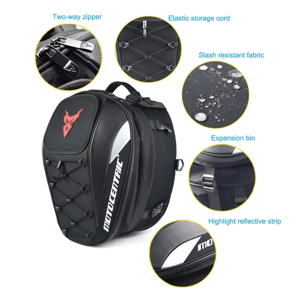 Motorcycle Sizeeat Bag Dual Use Motorbike Luggage Sizetorage Bags Grey