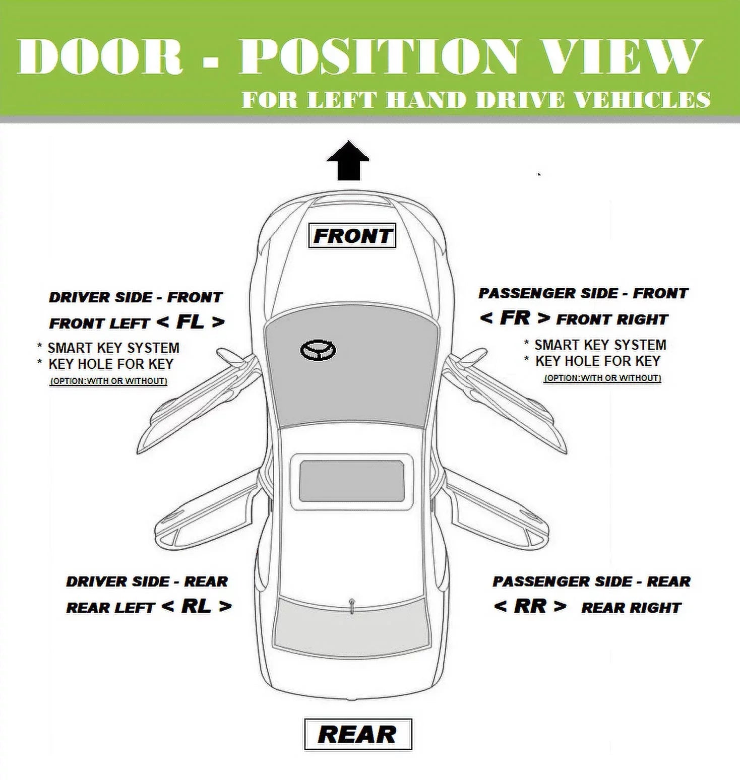 CF Advance For 98-02 Honda Accord Front Rear Left Right Exterior Outside Door Handle Sizeet of 4pcs G87P Dark Emerald Pearl 1998 1999 2000 2001 2002