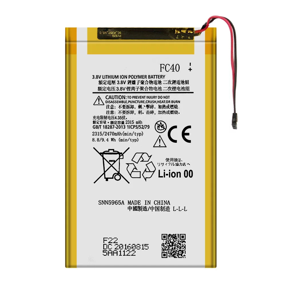 Replacement Battery FC40 SizeNN5965A For Virgin Mobile Motorola Moto G3 G(2015) 3rd Gen XT1548 TOOL