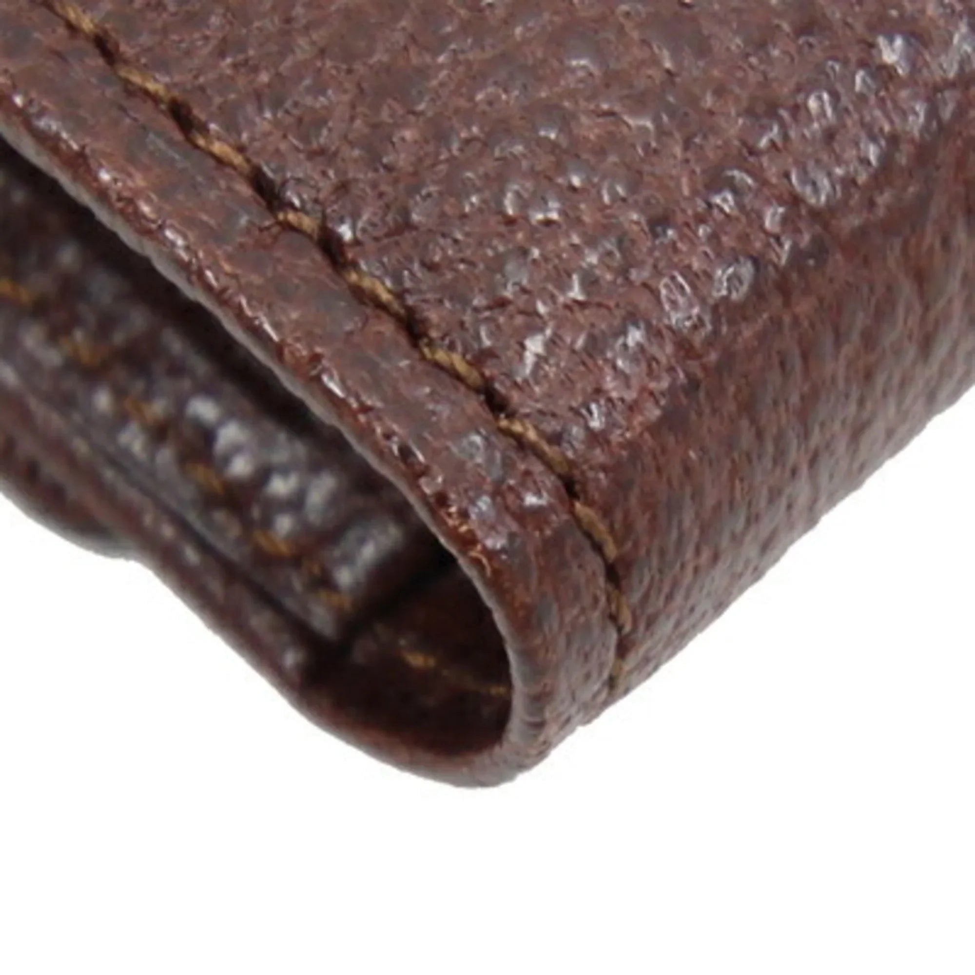 Pre-Owned Burberry 5 Key Case MSize152 Dark Brown Leather Check Coin Holder BURBERRY (Good)