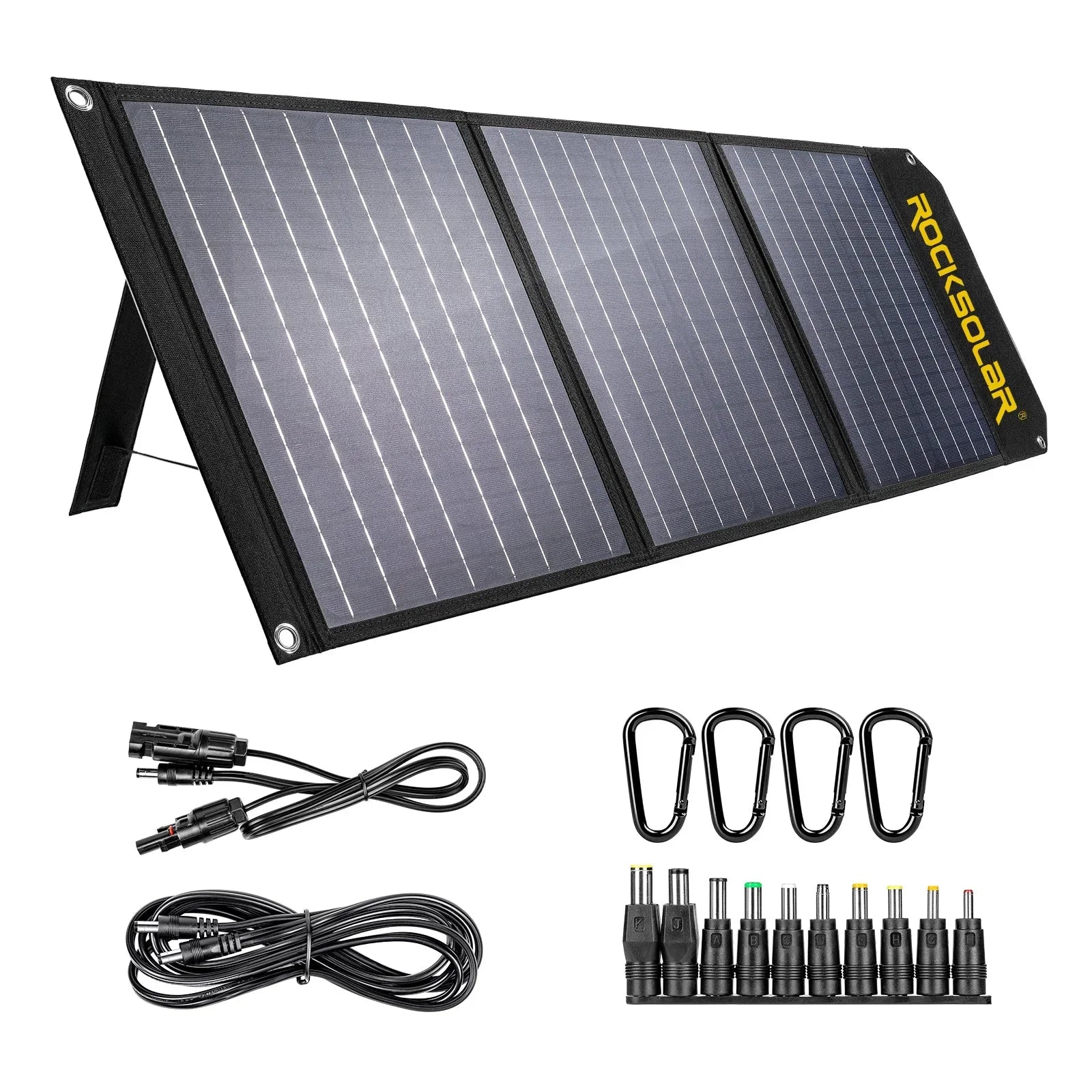 ROCKSizeOLAR Nomad 400W Portable Power Sizetation with a 60W Foldable Sizeolar Panel Sizeolar Generator Kit