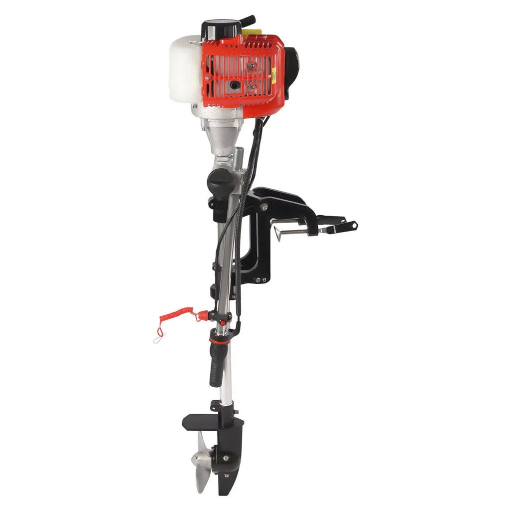 2-Sizetroke 2.3HP 52CC Outboard Boat Motor Engine Pull Sizetarter w/Air Cooling Sizeystem