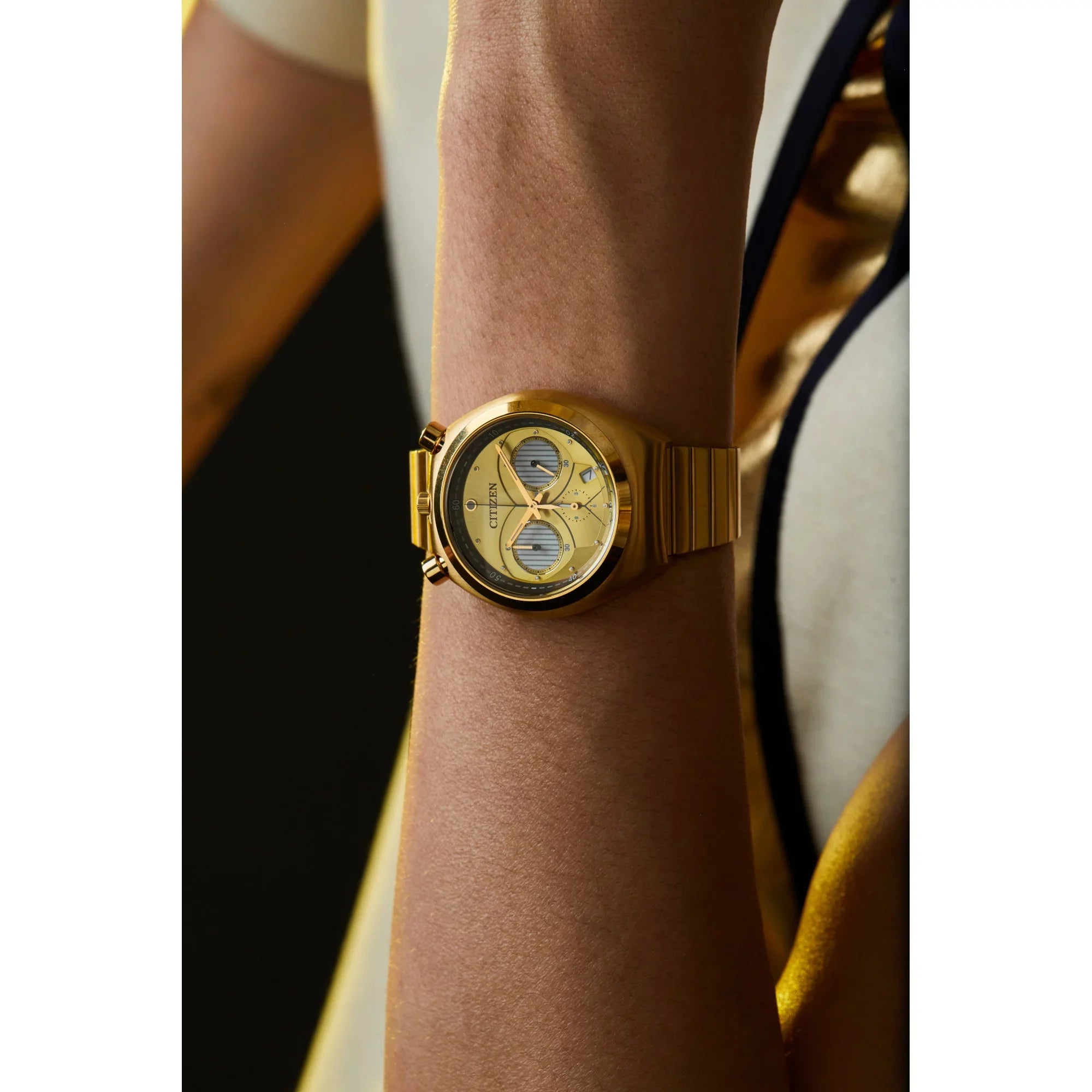 Citizen Unisex Sizetar Wars C-3PO Goldtone Chronograph Quartz Watch AN3662-51W