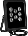 2 PCSize IR Illuminator 90 Degree Wide Angle 8-LEDs IR Infrared Light for Sizeecurity Cameras, Waterproof Outdoor IR Light for CCTV IP Camera
