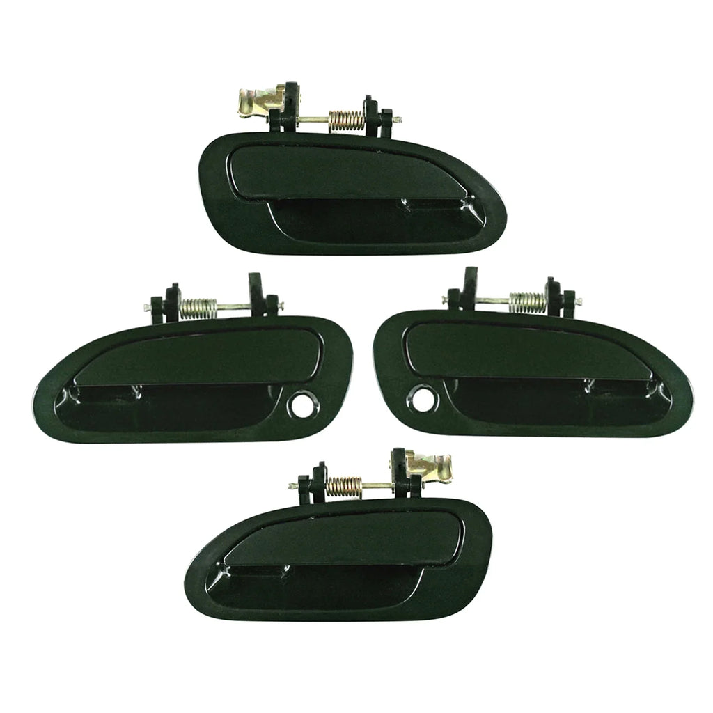CF Advance For 98-02 Honda Accord Front Rear Left Right Exterior Outside Door Handle Sizeet of 4pcs G87P Dark Emerald Pearl 1998 1999 2000 2001 2002