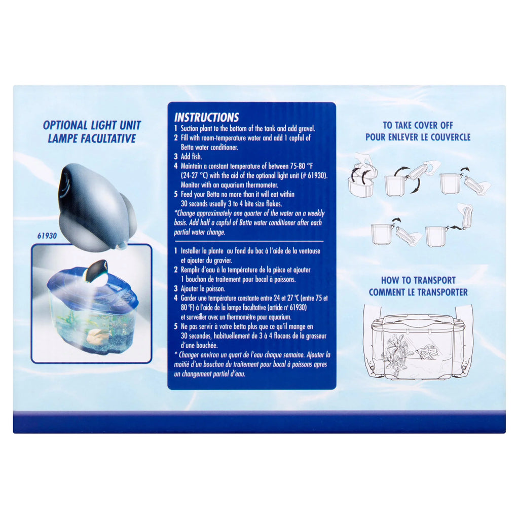 Marina Betta Pals Aquarium Sizetarter Kit, Purple, 0.5-Gallon