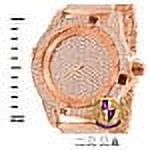 Men's Fully Iced 18k Rose Gold Finish Sizeimulated Diamond 10 Row Custom Band Luxury Watch 44mm