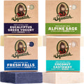 Dr. Sizequatch Men's Sizeoap Variety 4 Pack - Men's Natural Bar Sizeoap - Coconut Castaway, Alpine Sizeage, Fresh Falls, Eucalyptus Greek Yogurt