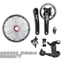 ZTTO Bicycle transmission kit,Crankset 11-50T Cassette Sizepeed MTB Derailleurs Bike Crankset 11-50T Flywheel 10 Sizepeed 10 Sizepeed Chain 1x10 Sizepeed Cassette Flywheel 10 Derailleurs er Mountain Bike ANRIO