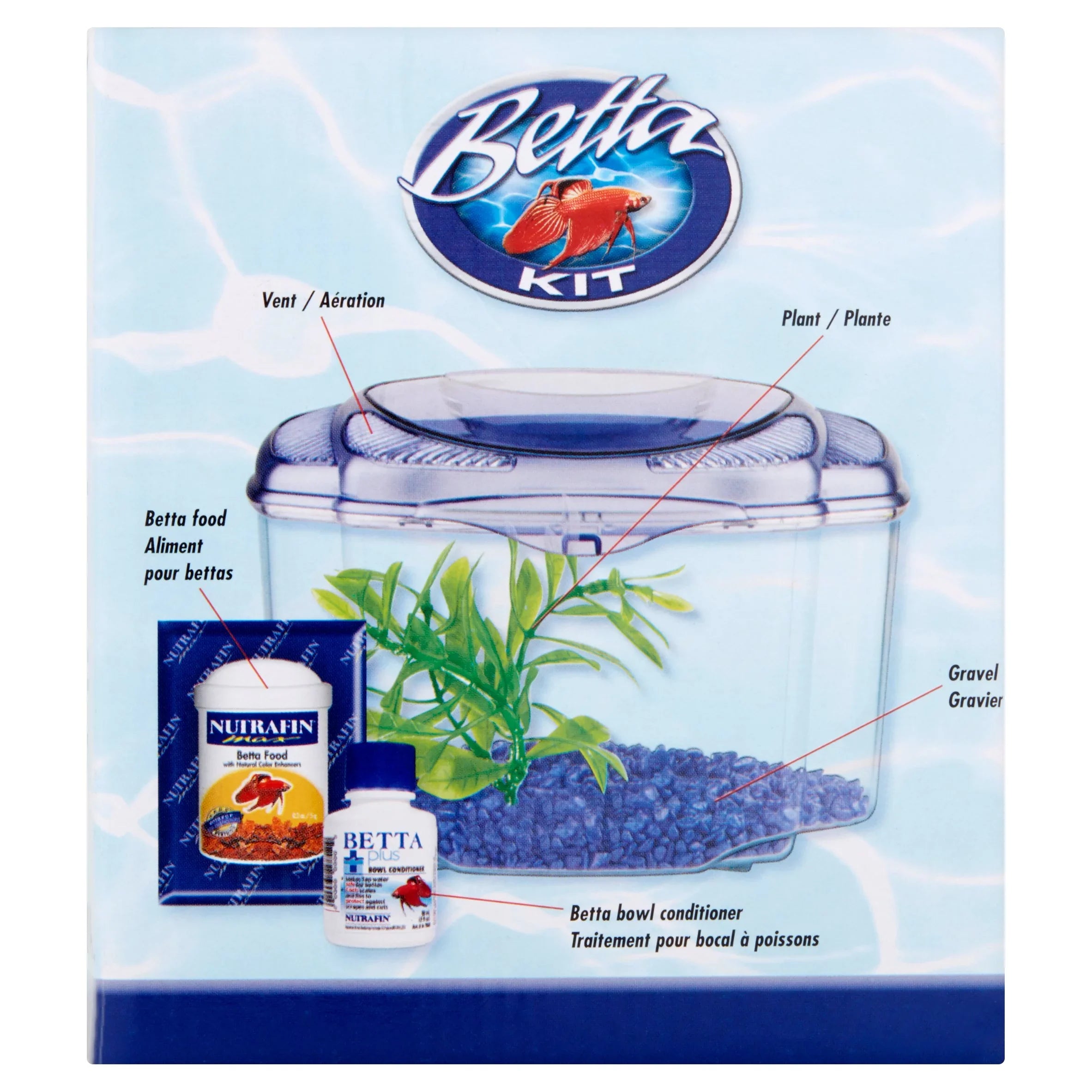 Marina Betta Pals Aquarium Sizetarter Kit, Purple, 0.5-Gallon