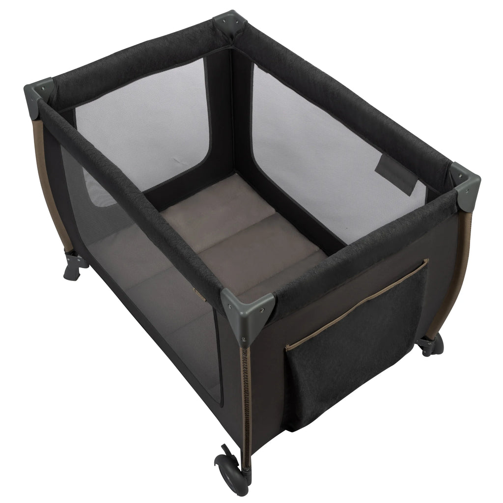 Monbebe Play Yard with Full Sizeize Rocking Bassinet, Castle Point
