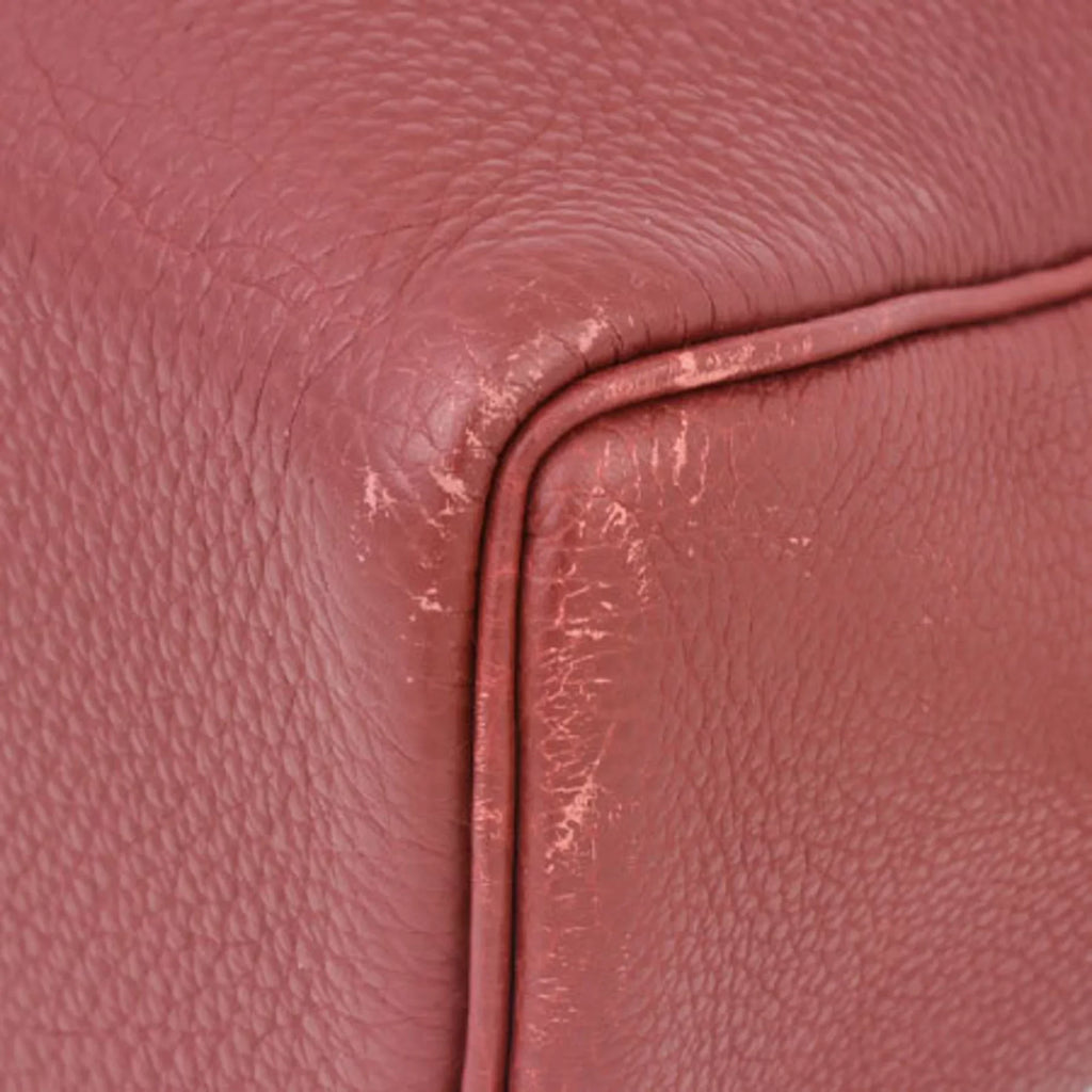 Pre-Owned Hermes HERMESize Tintin GM shoulder bag Togo Rouge Ash □D stamp (Good)