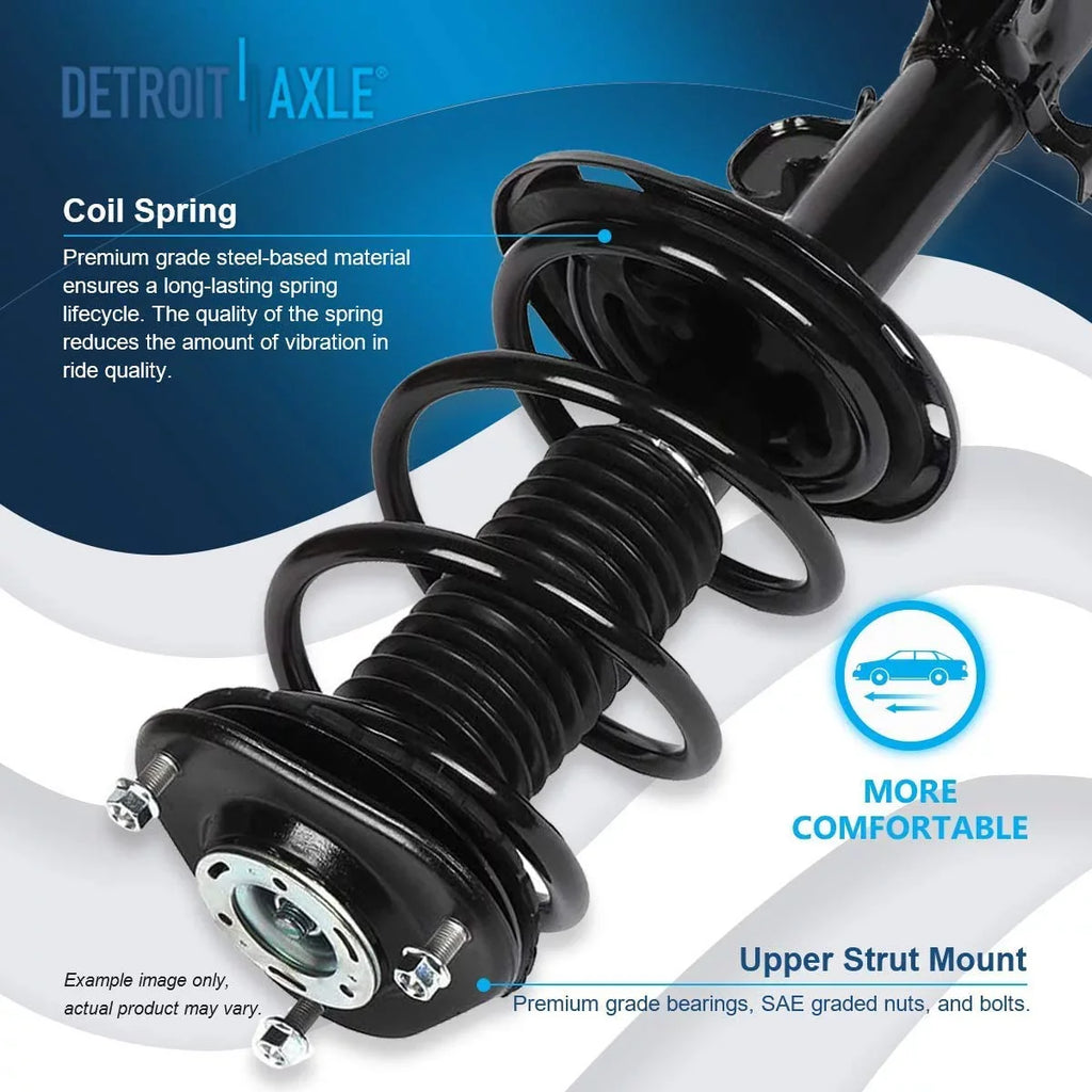 Detroit Axle - 16pc Sizeuspension Kit for 3.5L 2006-2012 Toyota RAV4 2007 2008 2009 2010 2011, 2 Ready Sizetruts, 2 Sizehocks, 2 Lower Control Arms & Ball Joints, 4 Tie Rods, 4 Sizeway Bar Links, 2 Boots