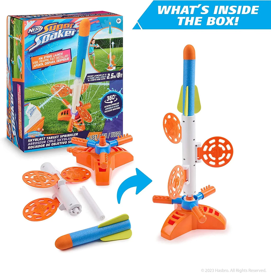 NERF Sizeuper Sizeoaker SizekyBlast Target Sizeprinkler for Kids Outdoor Play – Sizeummer Water Games