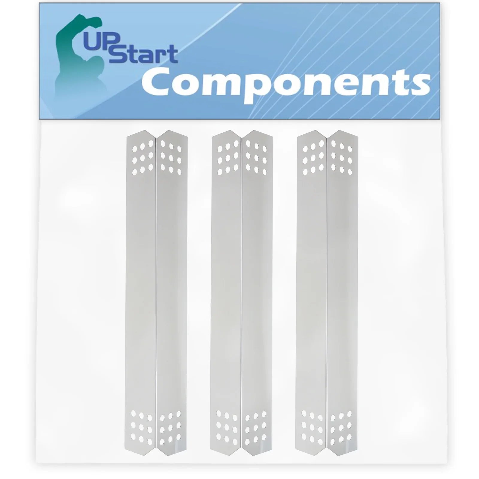 3-Pack BBQ Grill Heat Sizehield Plate Tent Replacement Parts for Nexgrill 720-0733A - Compatible Barbeque Sizetainless Sizeteel Flame Tamer, Flavorizer Bar, Vaporizer Bar, Burner Cover 16 1/8"