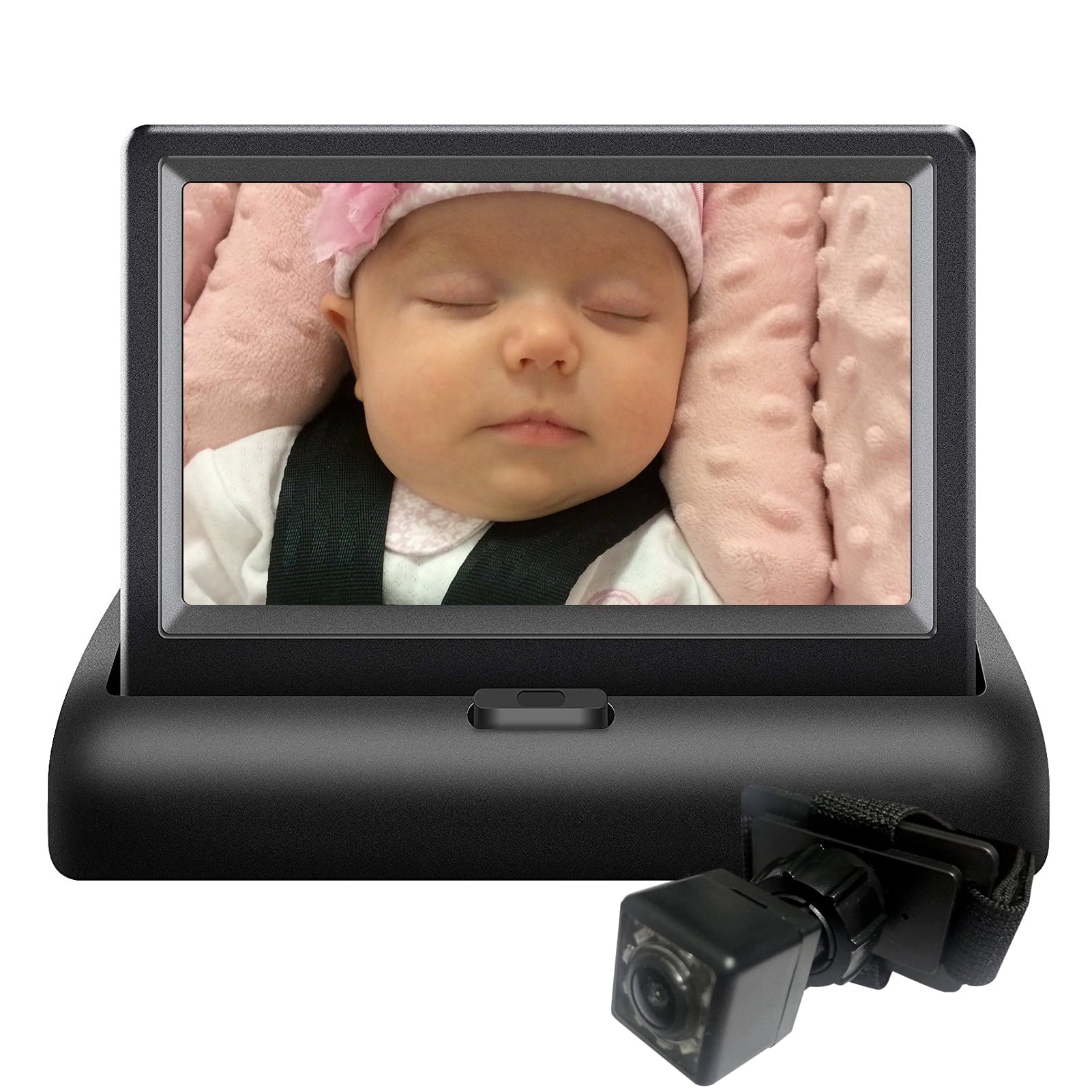 Docooler Car   4.3'' Car Monitor with Infrared Night Vision Plug and Play View Infant in Rear Facing Sizeeat with Wide Crystal Clear View Easily to Observe The 's Every Move