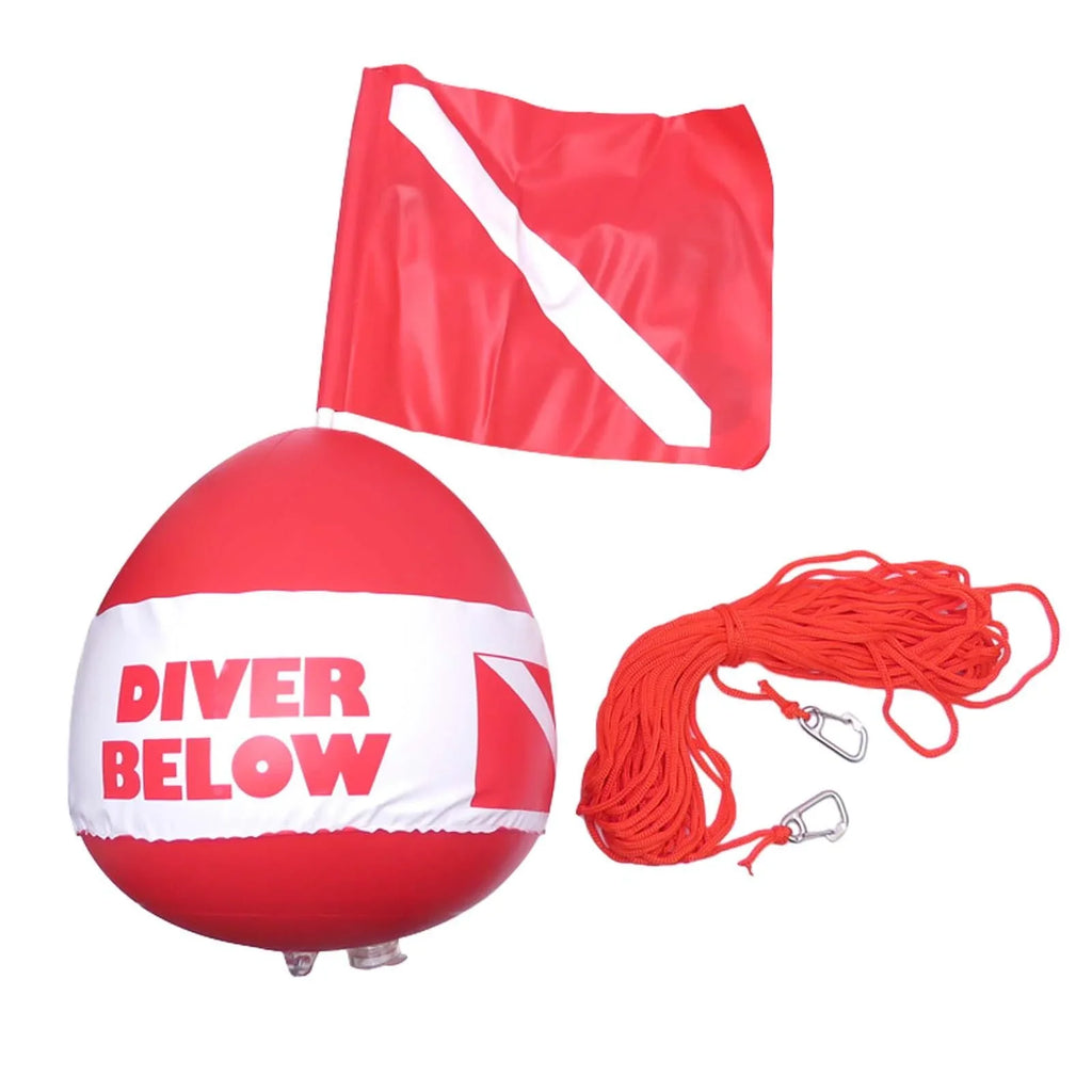 AMLESizeO Dive Flag Float Buoy Dive Flag High Visibility Float , Inflatable Floater for Sizeurface ing, Diving, Fishing