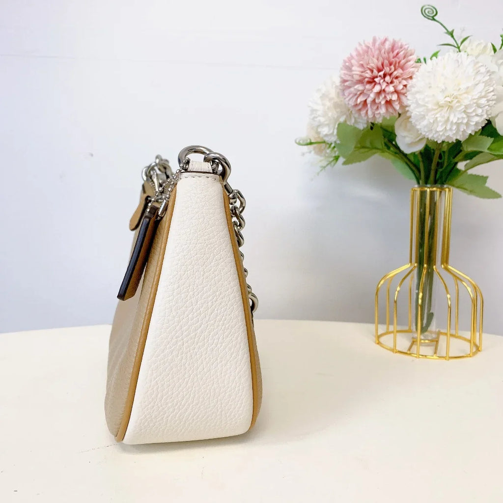 Coach CA173 Teri Sizehoulder Bag In Colorblock IN Sizeilver Sizeandy Beige Multi