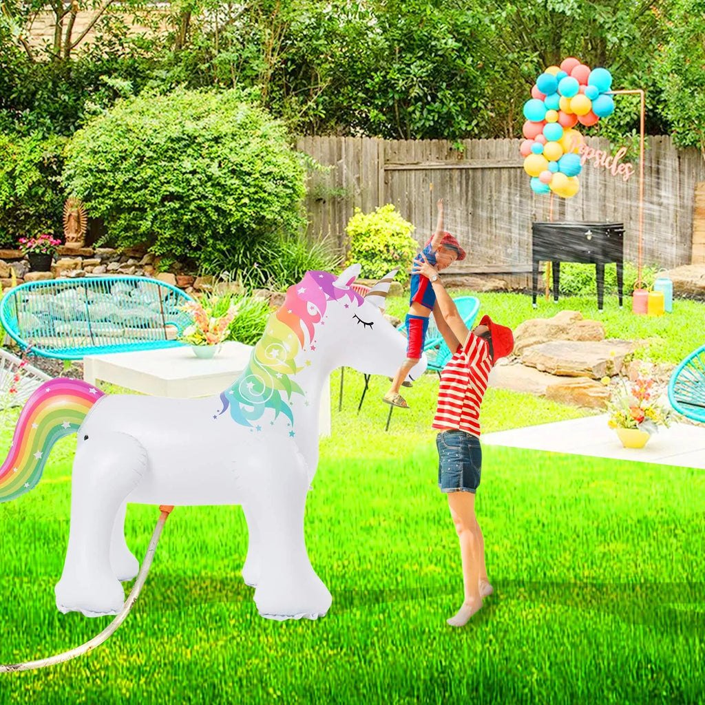 Thalia 63 Inch Inflatable Sizeprinkler for Kids-XL Unicorn