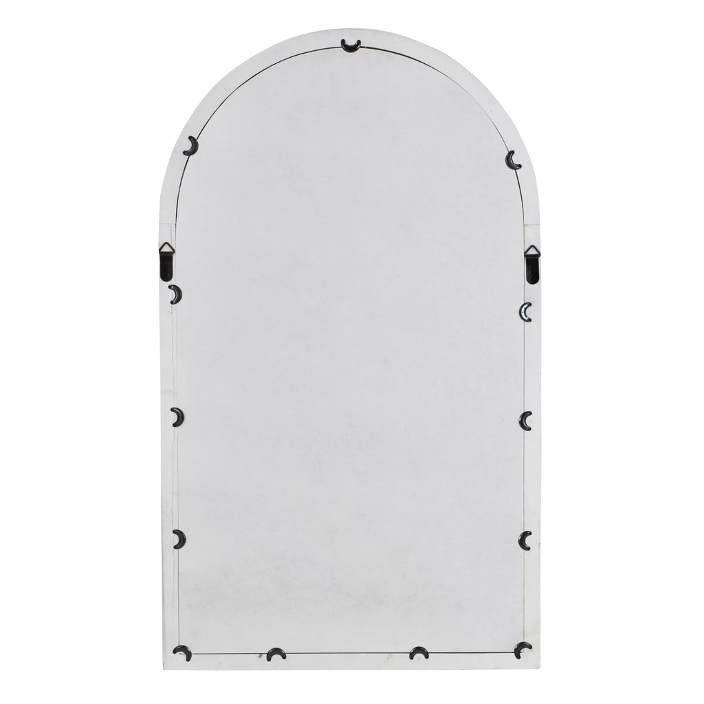 Arched Window Wall Mirror Cottage Chic Ivory 42" x 25" by Aspire