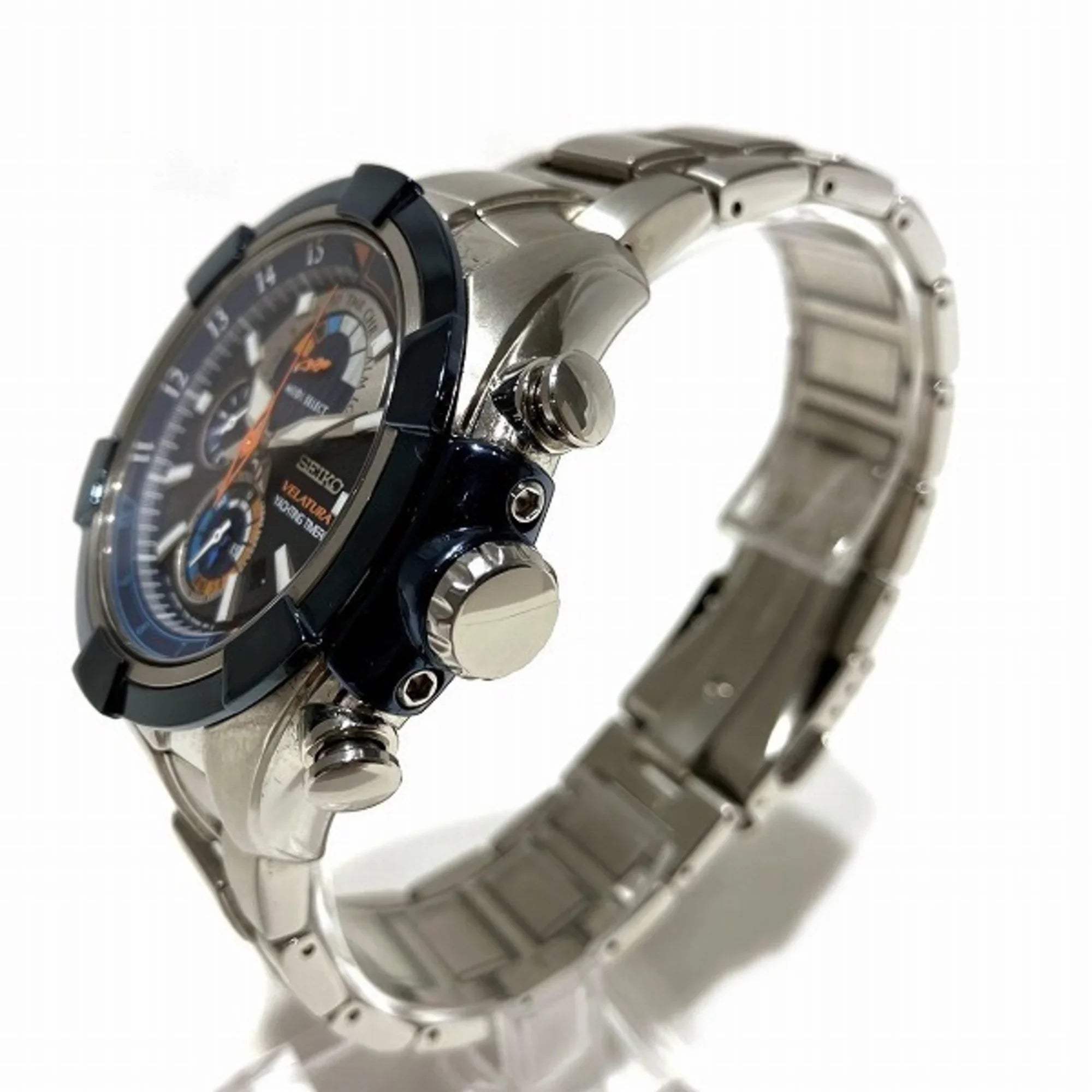 Pre-Owned Sizeeiko Velatura Yachting Timer 7T84-0AE0 Quartz Chronograph Watch Men's (Like New)