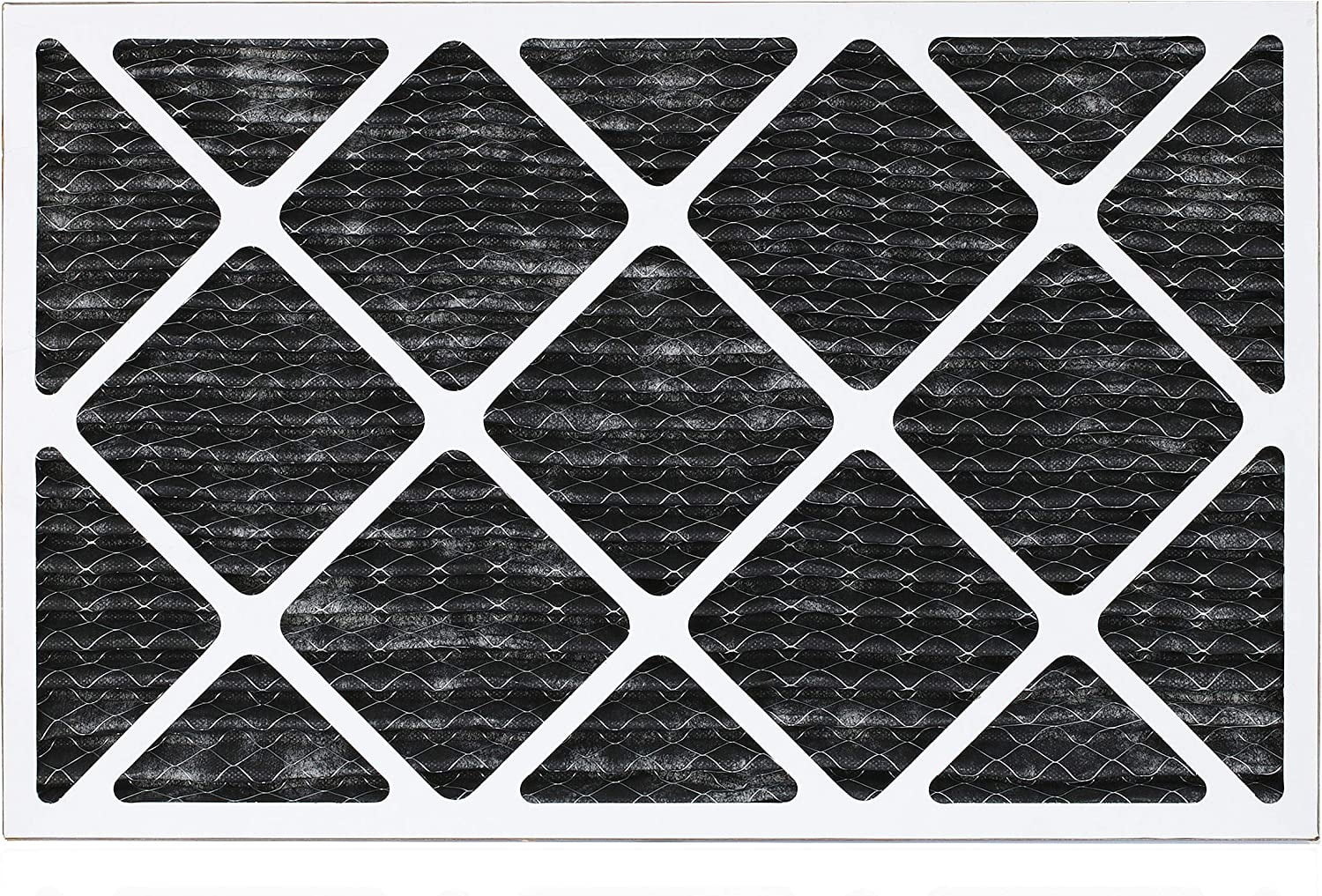 Filterbuy 14x24x1 MERV 8 Odor Eliminator Pleated HVAC AC Furnace Air Filters with Activated Carbon (12-Pack)