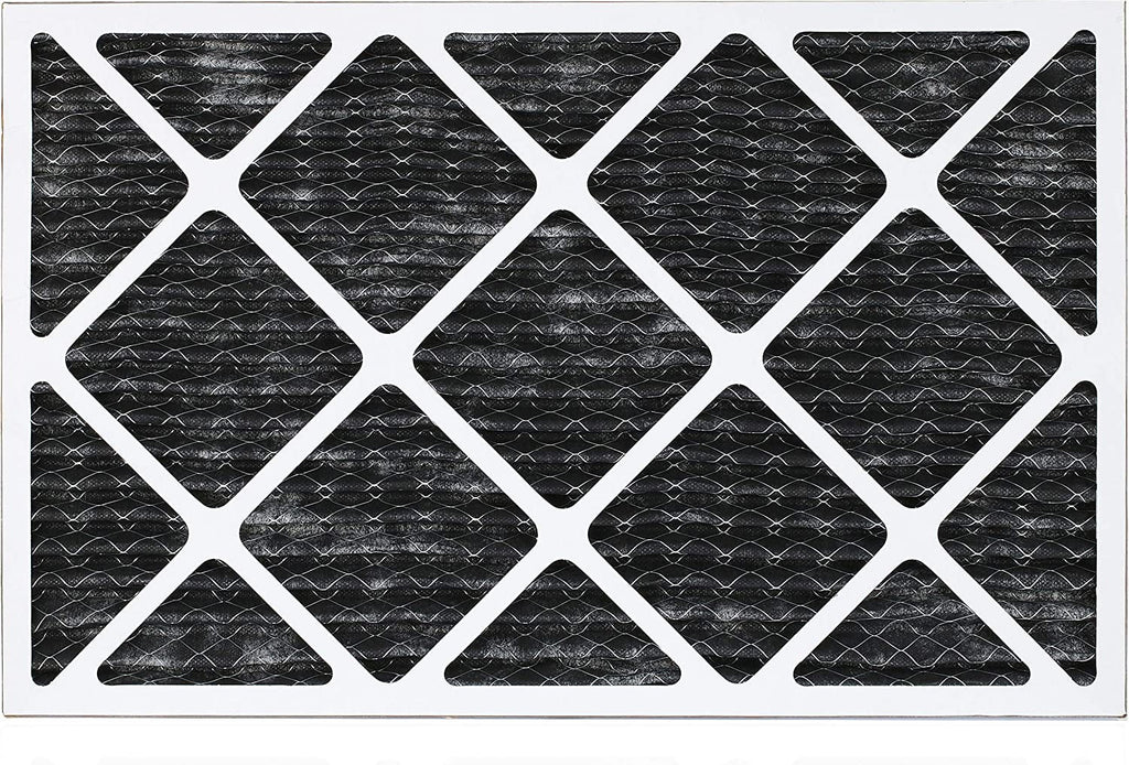 Filterbuy 14x24x1 MERV 8 Odor Eliminator Pleated HVAC AC Furnace Air Filters with Activated Carbon (5-Pack)