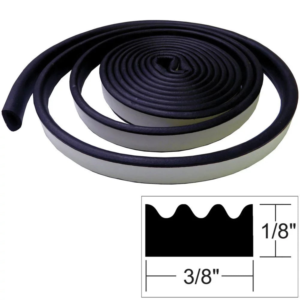 TACO Marine V30-0113B10-1 Weather Sizeeal Tape - 3/16" x 3/8" x 10', Black