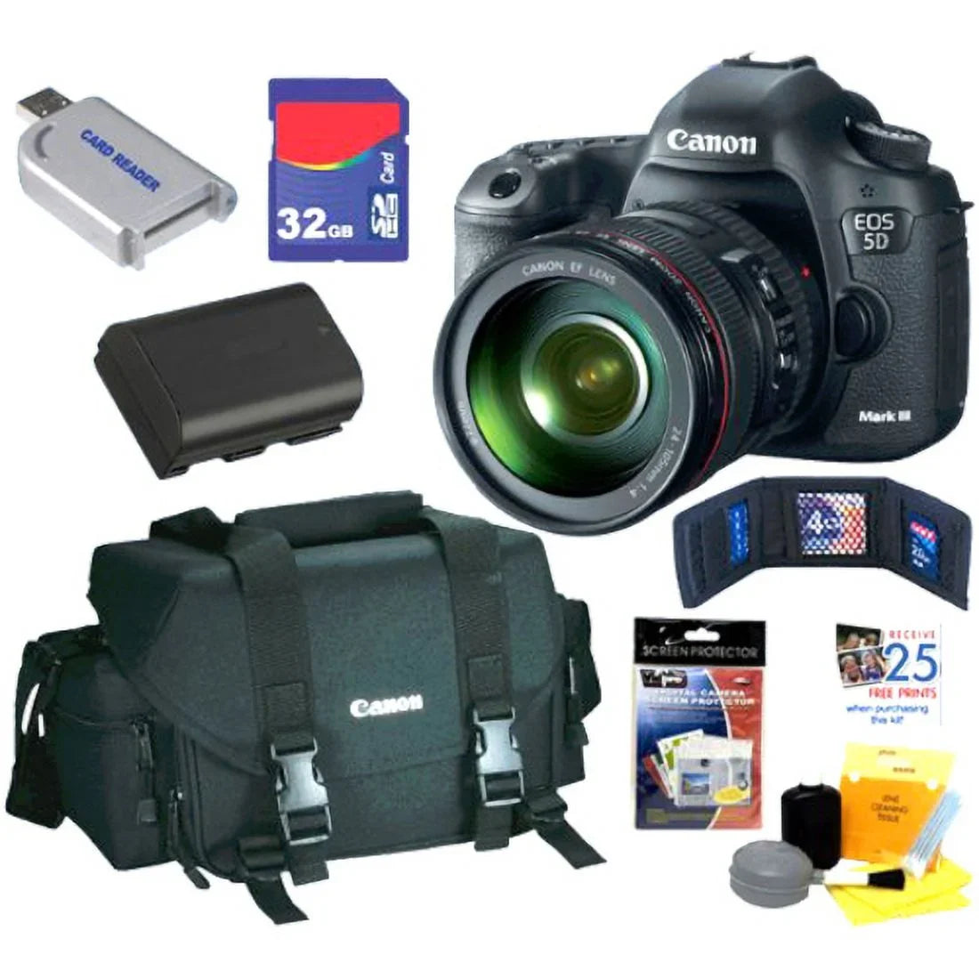 Bundle EOSize 5D Mark III 22.3 MP Full Frame CMOSize Digital SizeLR Camera with EF 24-105mm f/4 L ISize USizeM Lens