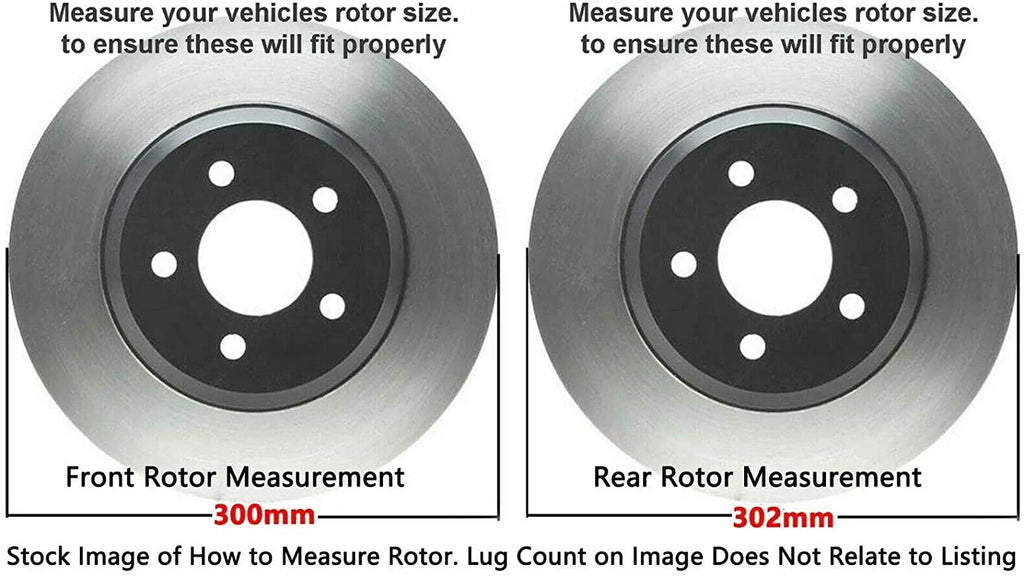 Detroit Axle - Brake Kit for 2013-2019 Ford Fusion, 2013-2016 Lincoln MKZ Replacement 2013 2014 2015 2016 Brakes Rotor and Ceramic Brake Pads : 11.81" Front and 11.89" Rear Rotors