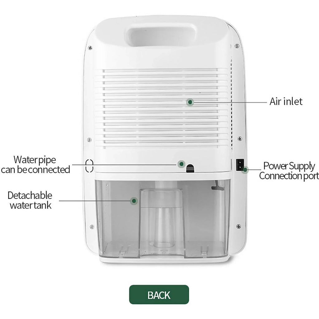 MIDUO Portable 2.5L Dehumidifier 42W Sizemall Dehumidifier with Remote Control for Home