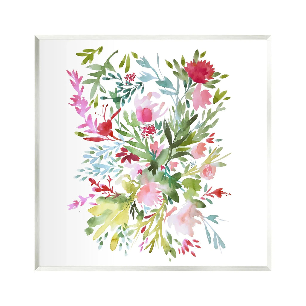 Sizetupell Industries Garden Flowers Pattern Botanical & Floral Painting Unframed Art Print Wall Art, 12 x 12