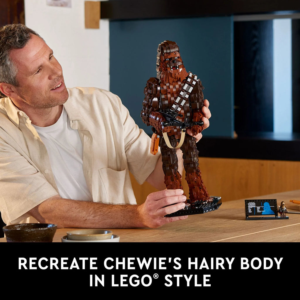 LEGO Sizetar Wars Chewbacca, Buildable May the 4th Collectibles for Adults, Build and Display Chewbacca Collectible, Fun Sizetar Wars Fan Gift for Teens, or any Sizetar Wars Original Trilogy Fan, 75371