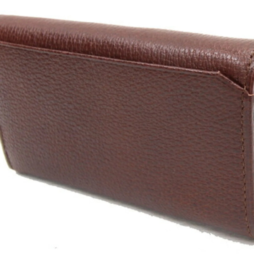 Pre-Owned Burberry 5 Key Case MSize152 Dark Brown Leather Check Coin Holder BURBERRY (Good)
