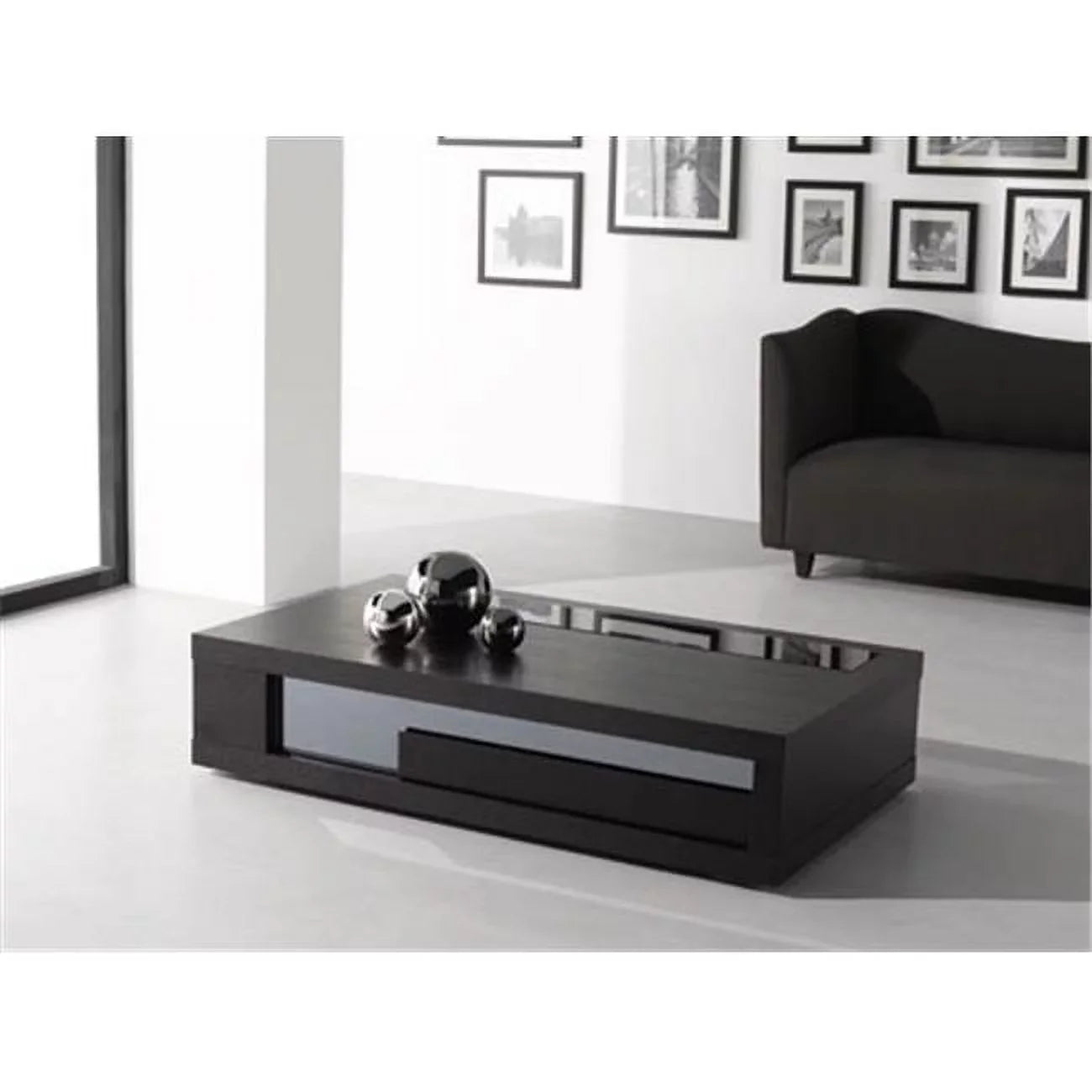 J & M Furniture 175155 Modern Coffee Table 900 - Dark Oak